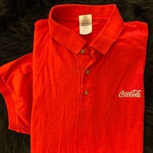 Coca Cola Vintage Men’s Red Uniform Polo Shirt XXL